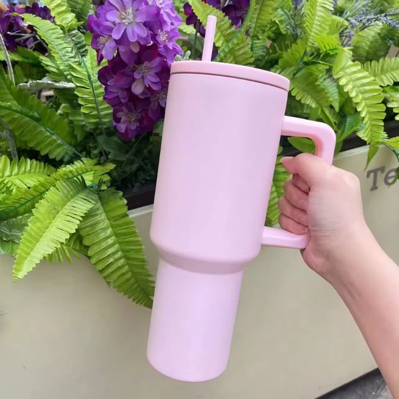 Light Pink Stroid Sip N' Conquer travel mug tumbler