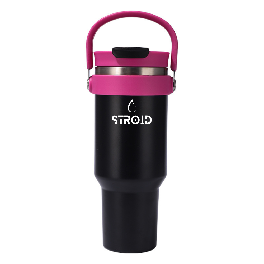 Stroid FlowMotion Flip Straw Tumbler Black