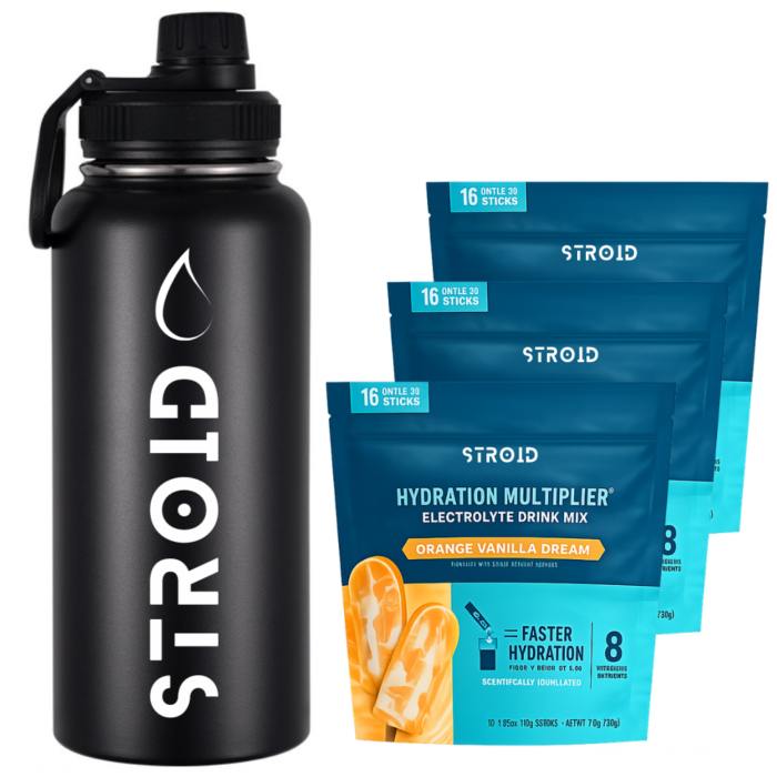 The Triple Dream Performance Bundle: Core 24oz Bottle & 48-Stick Hydration Pack